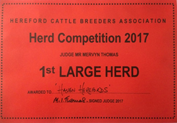 Hereford Cattle Breeders Association Herd Competition 2017